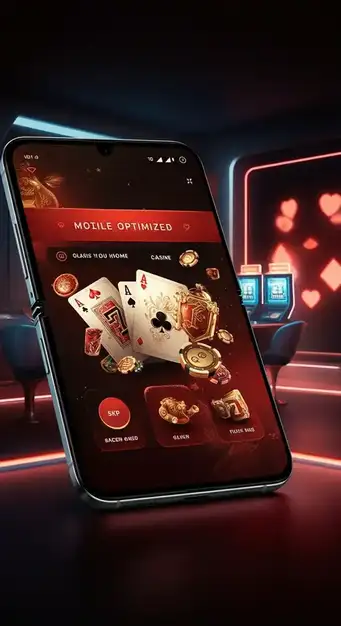Interface de jeu Lucky31 Casino sur smartphone, présentant des machines à sous colorées et des menus tactiles intuitifs pour une navigation fluide.